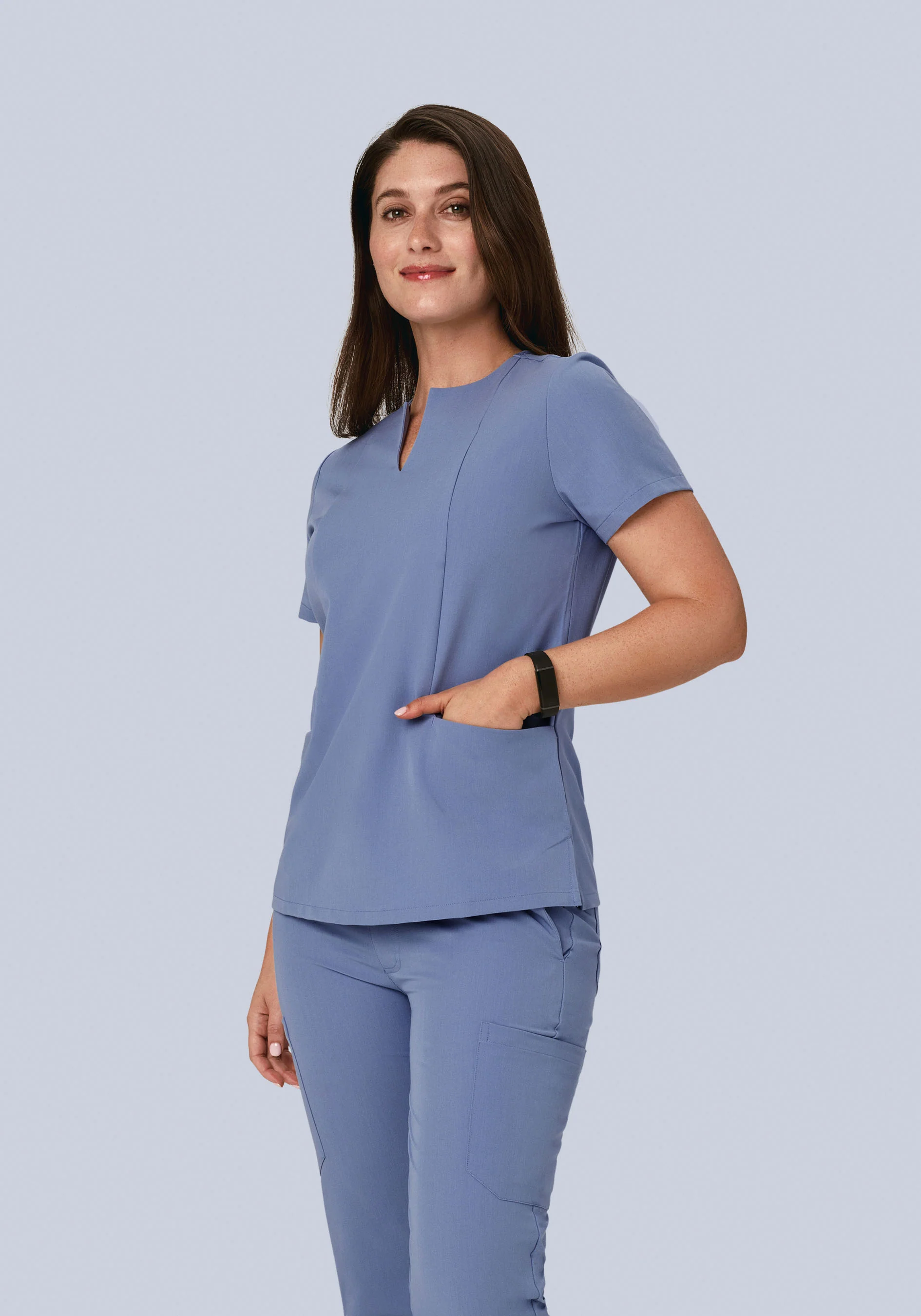 Women's 5-Pocket Notch Neck Tops